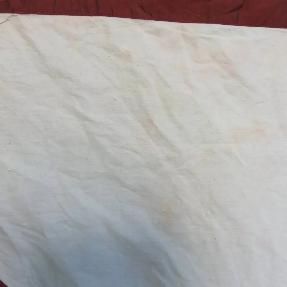 Vintage APRIL CORNELL Curtain Valence Swag Panel Pocket Rod Silk Blend Lined Red